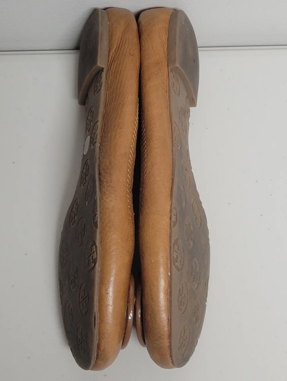Tory Burch Reva Royal Tan Logo Ballet Flats Size 7M. - Picture 4 of 12